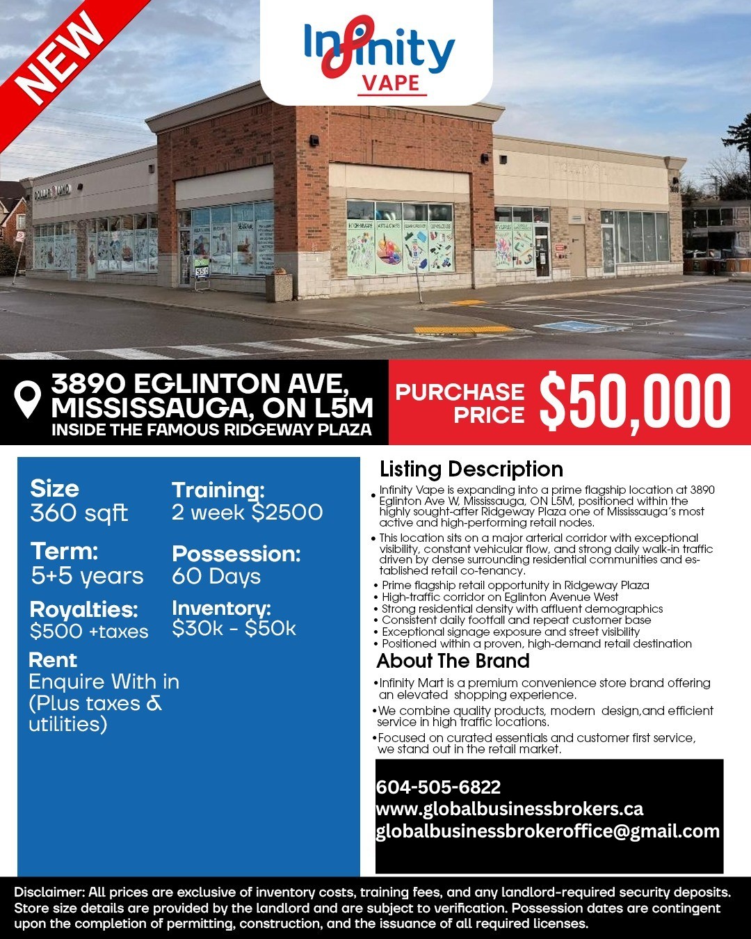 Prime Infinity Vape location, Mississauga, ON